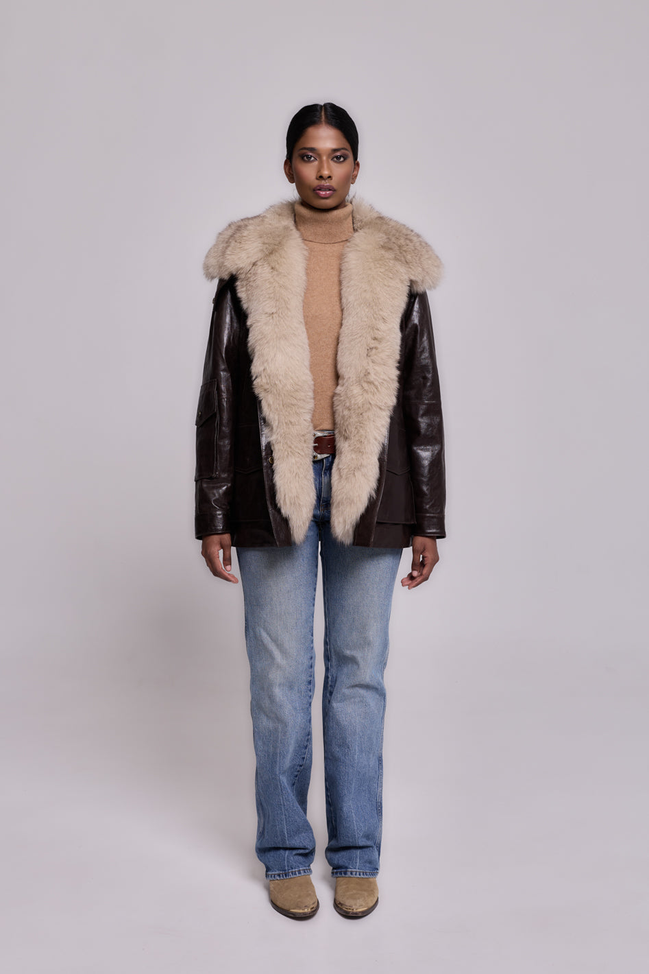 ARMY  LEATHER BROWN-BEIGE