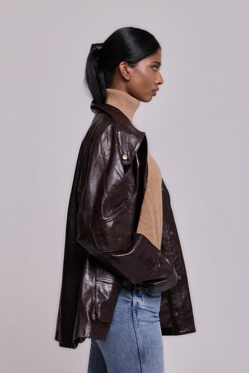 ARMY  LEATHER BROWN-BEIGE