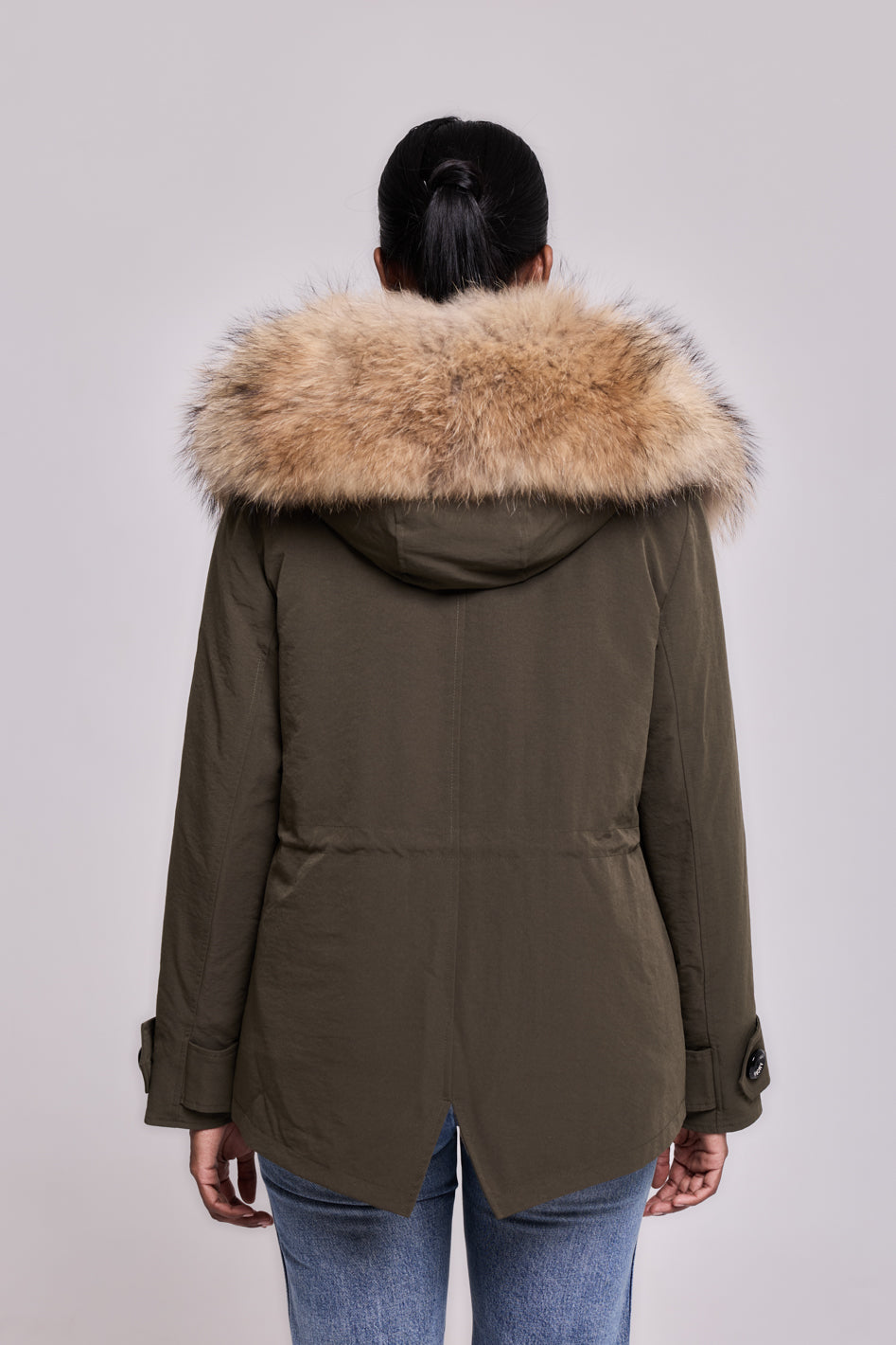 Parka  short in misto cotone impermeabile  Raccon
