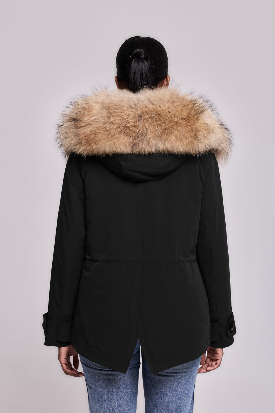 Parka  short in misto cotone impermeabile  Raccon