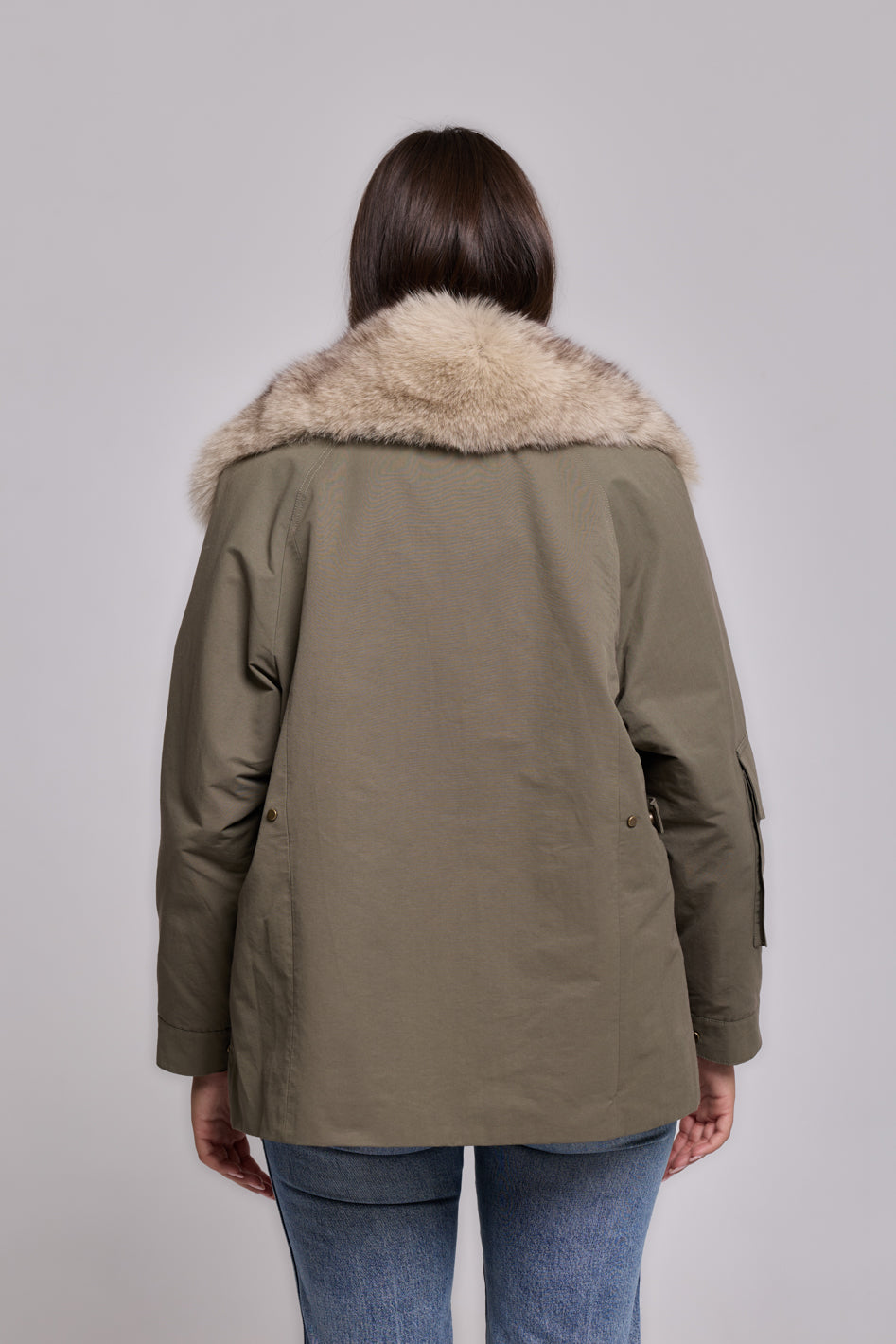 Parka ARMY  BEIGE in Misto Cotone Impermeabile