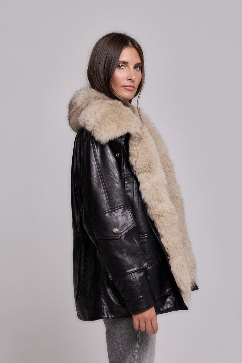 CUIR ARMÉE NOIR-BEIGE
