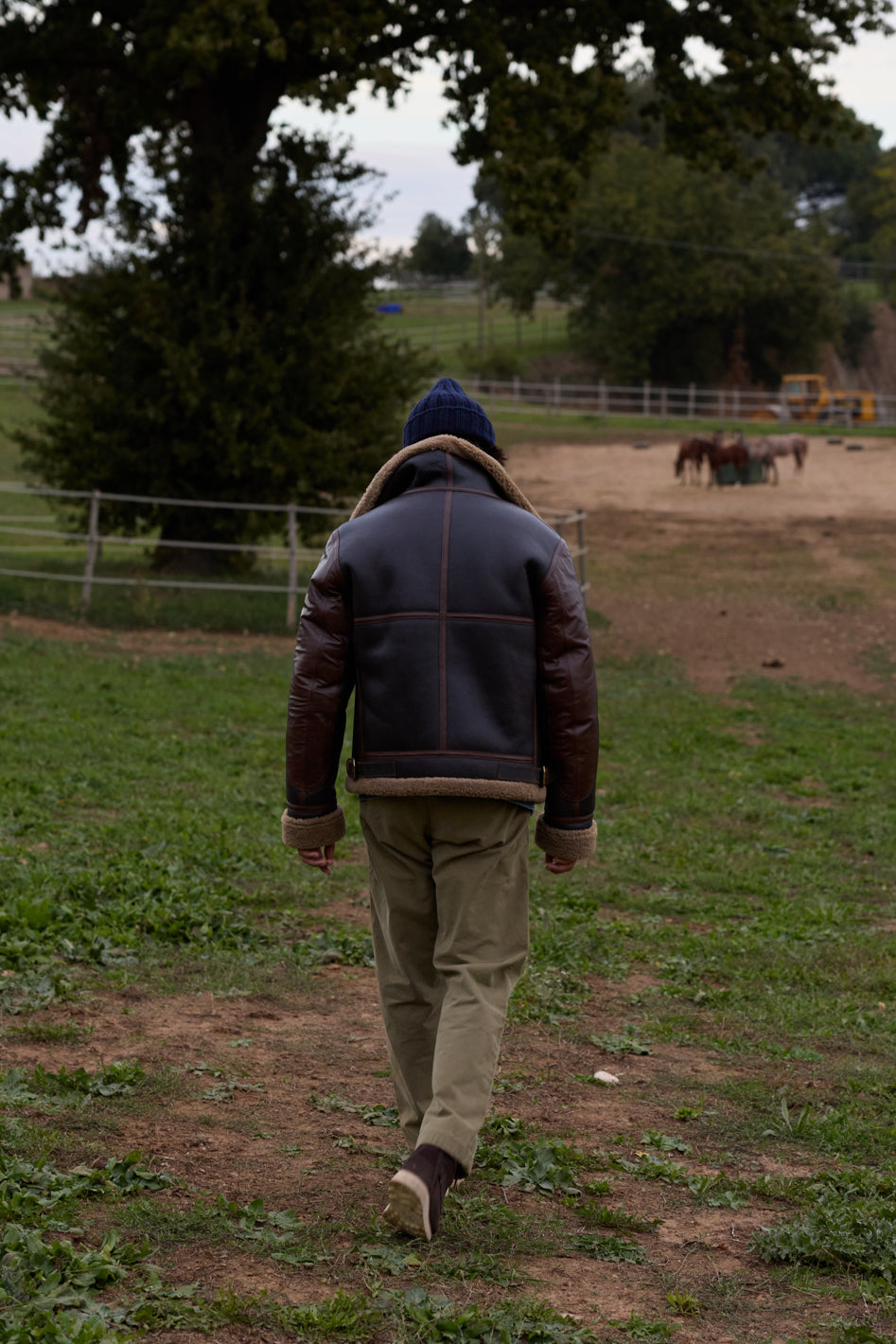 AMORAK AVIATOR B3 – Montone Shearling in Pelle Brown