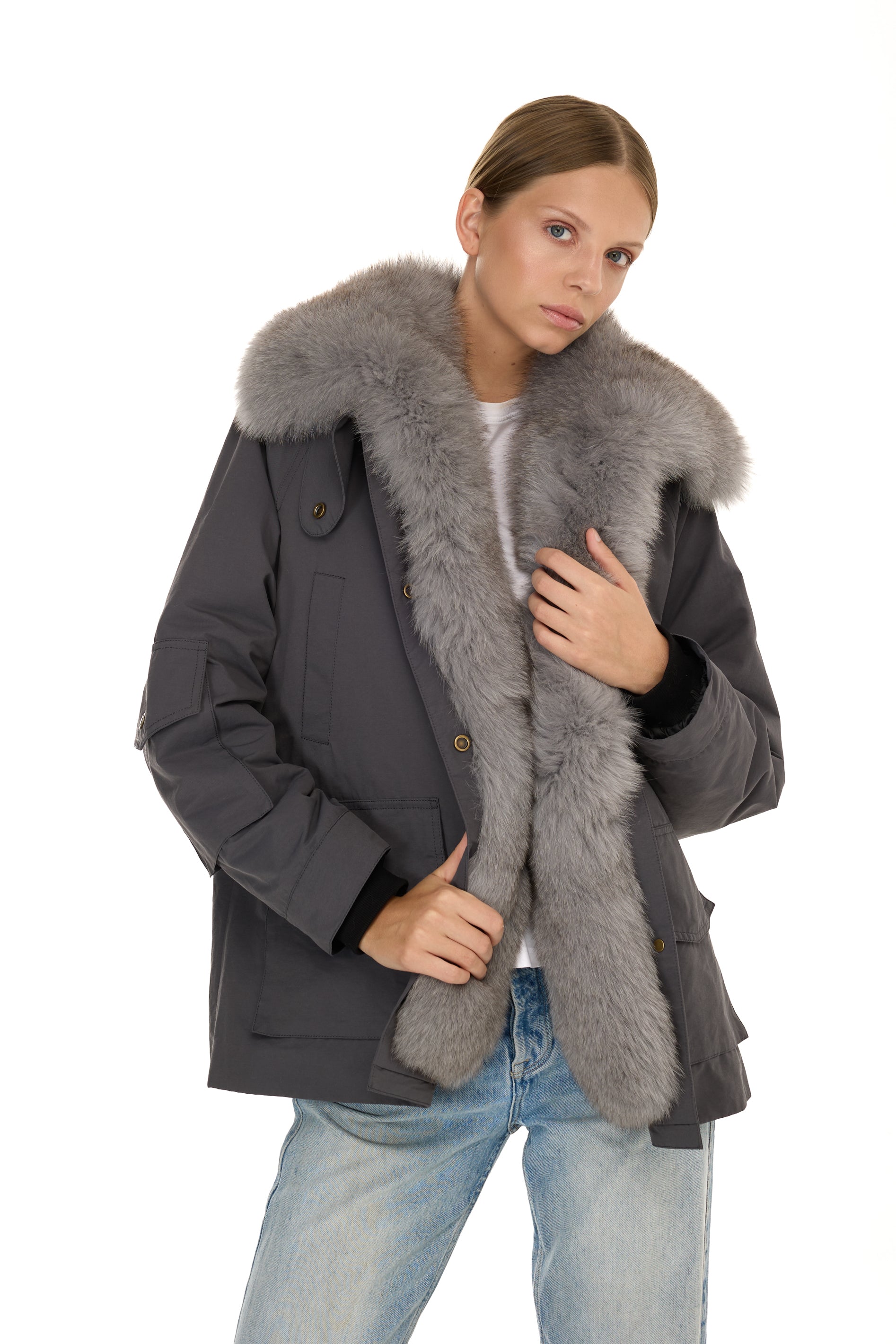 Park Army Gray in waterproof cotton mixed