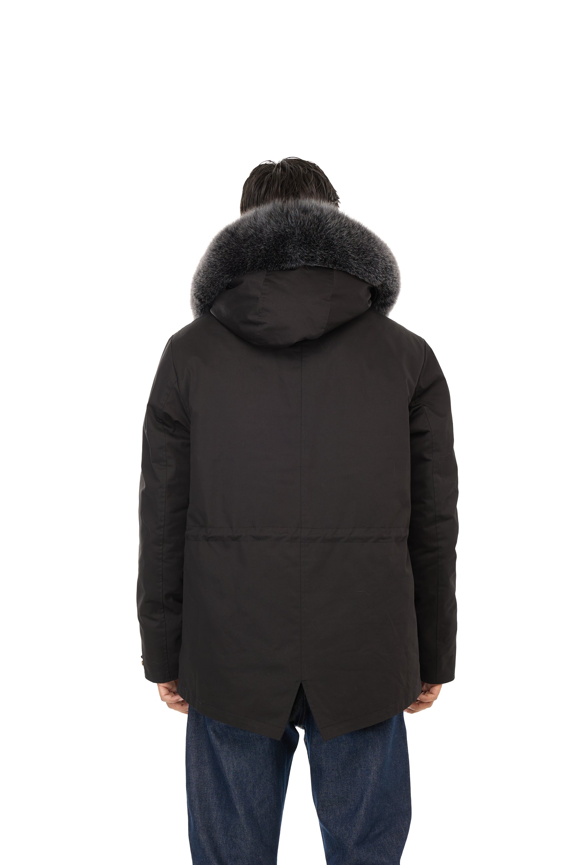 Parka Short Fox Silver Gray
