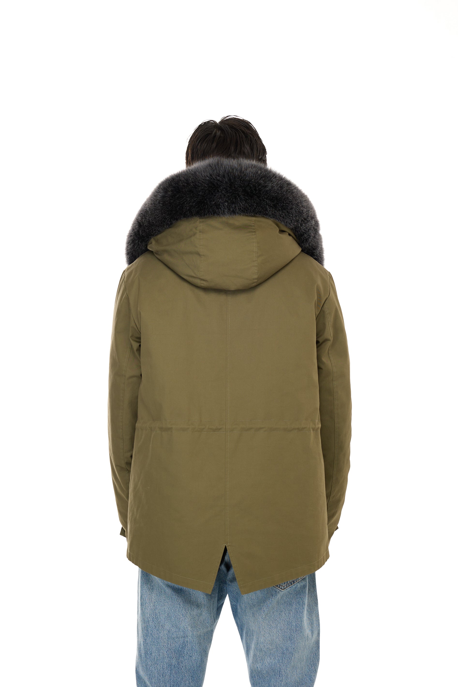 Parka Short Fox Silver Gray