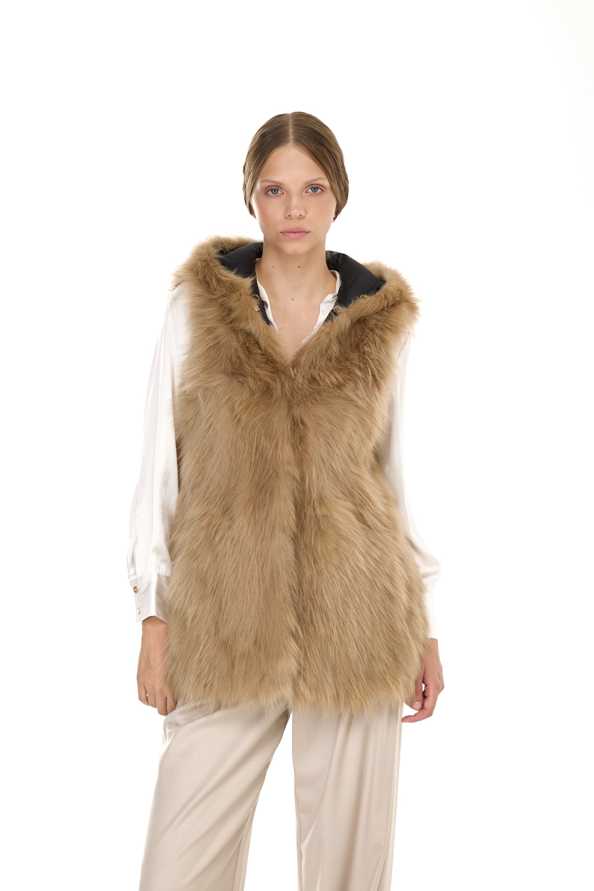 Park Short Urban Raccoon in waterproof cotton mixed with vest in saying