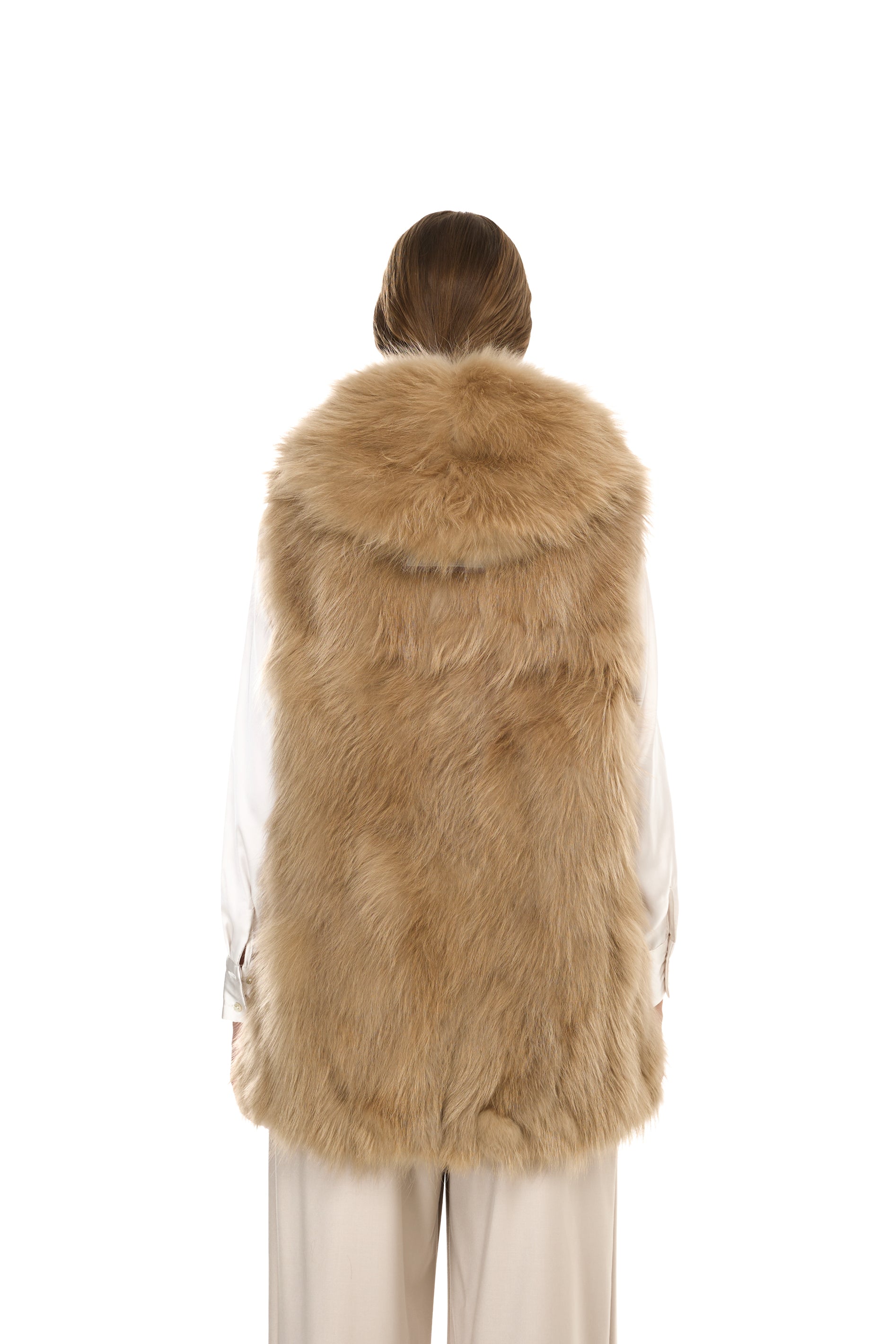 Park Long Urban Raccoon in waterproof cotton mixed with vest in saying