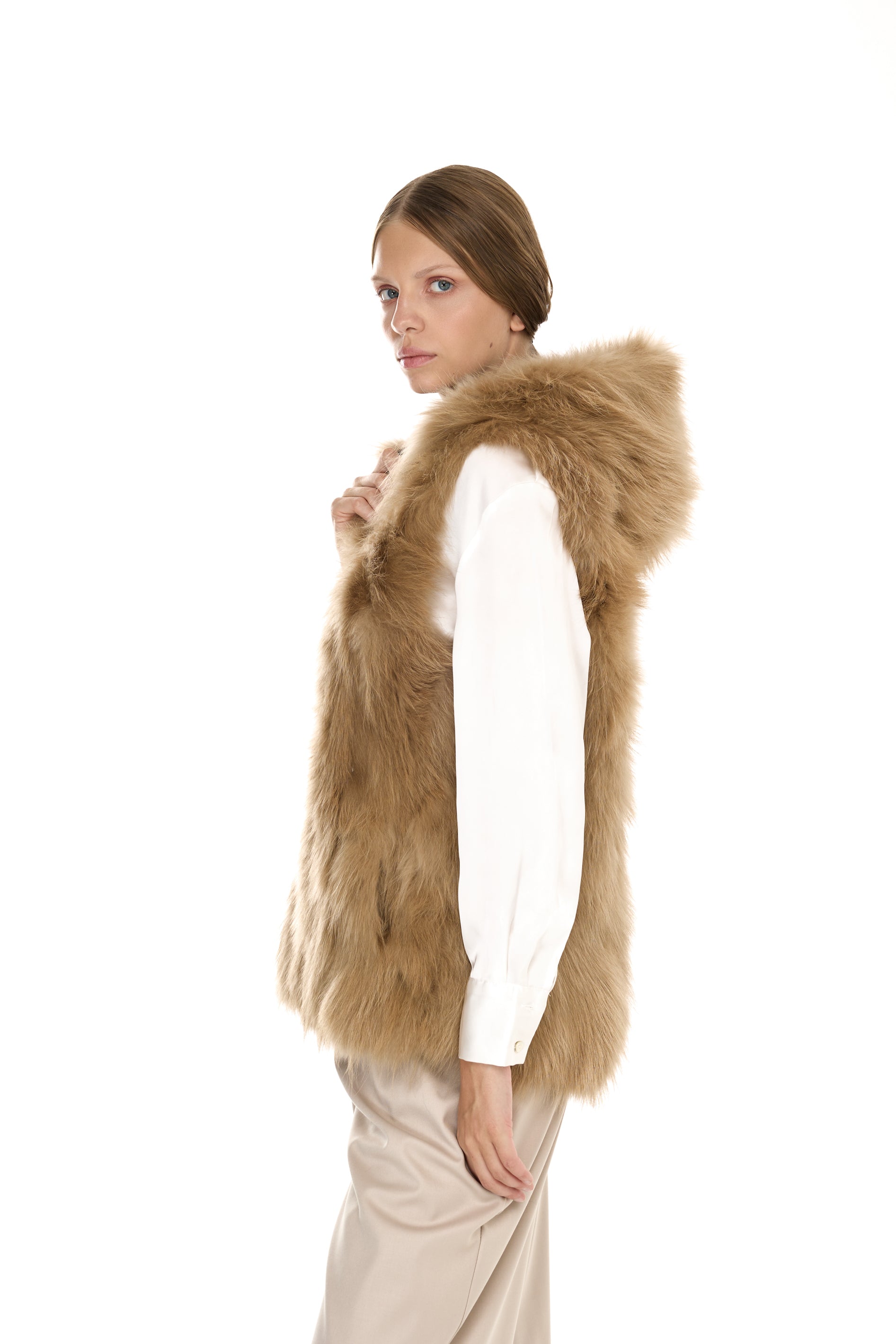 Park Short Urban Raccoon in waterproof cotton mixed with vest in saying