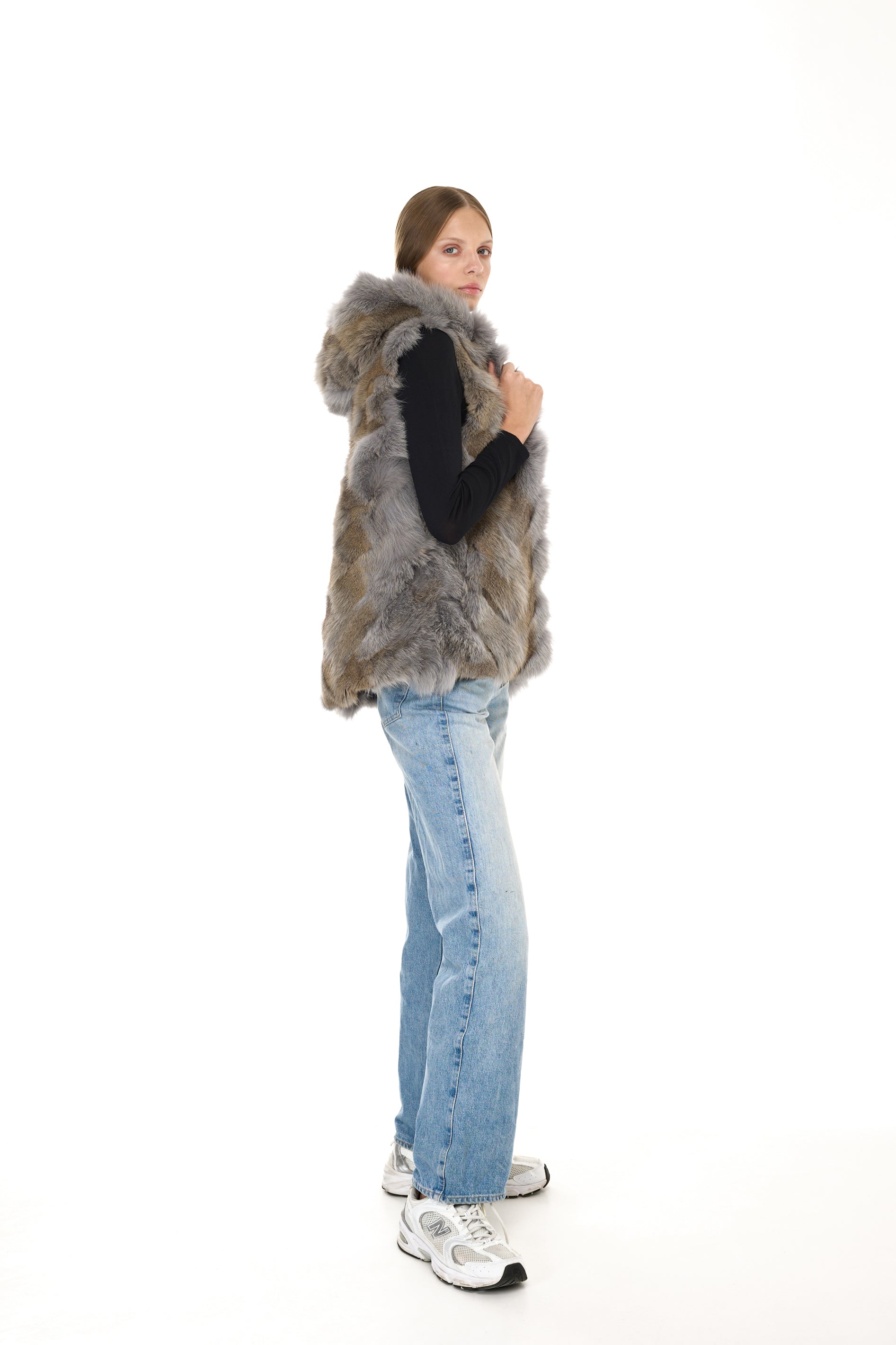 Park Short Urban Gray in waterproof cotton mixed with coyote vest