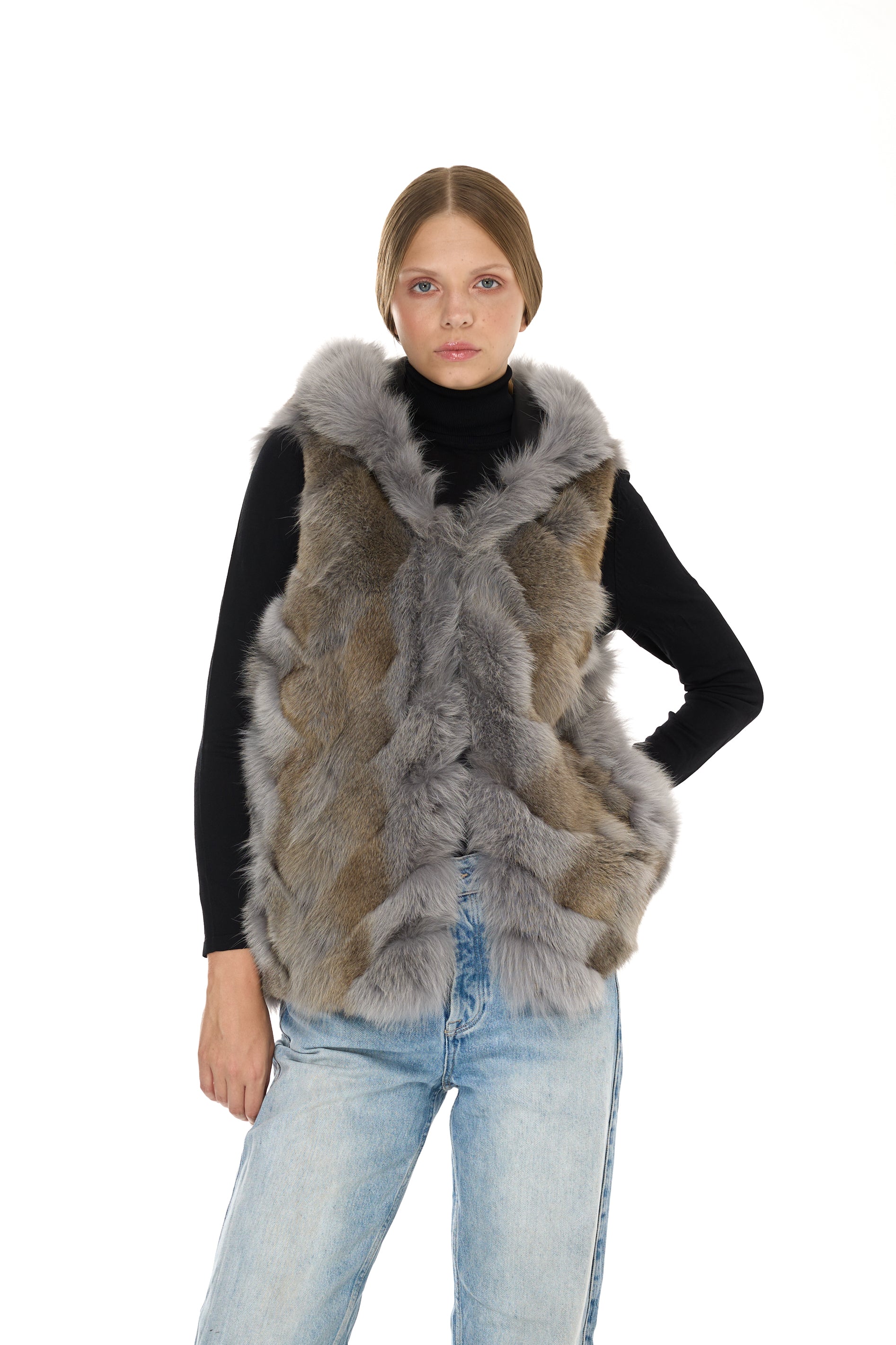 Park Short Urban Gray in waterproof cotton mixed with coyote vest