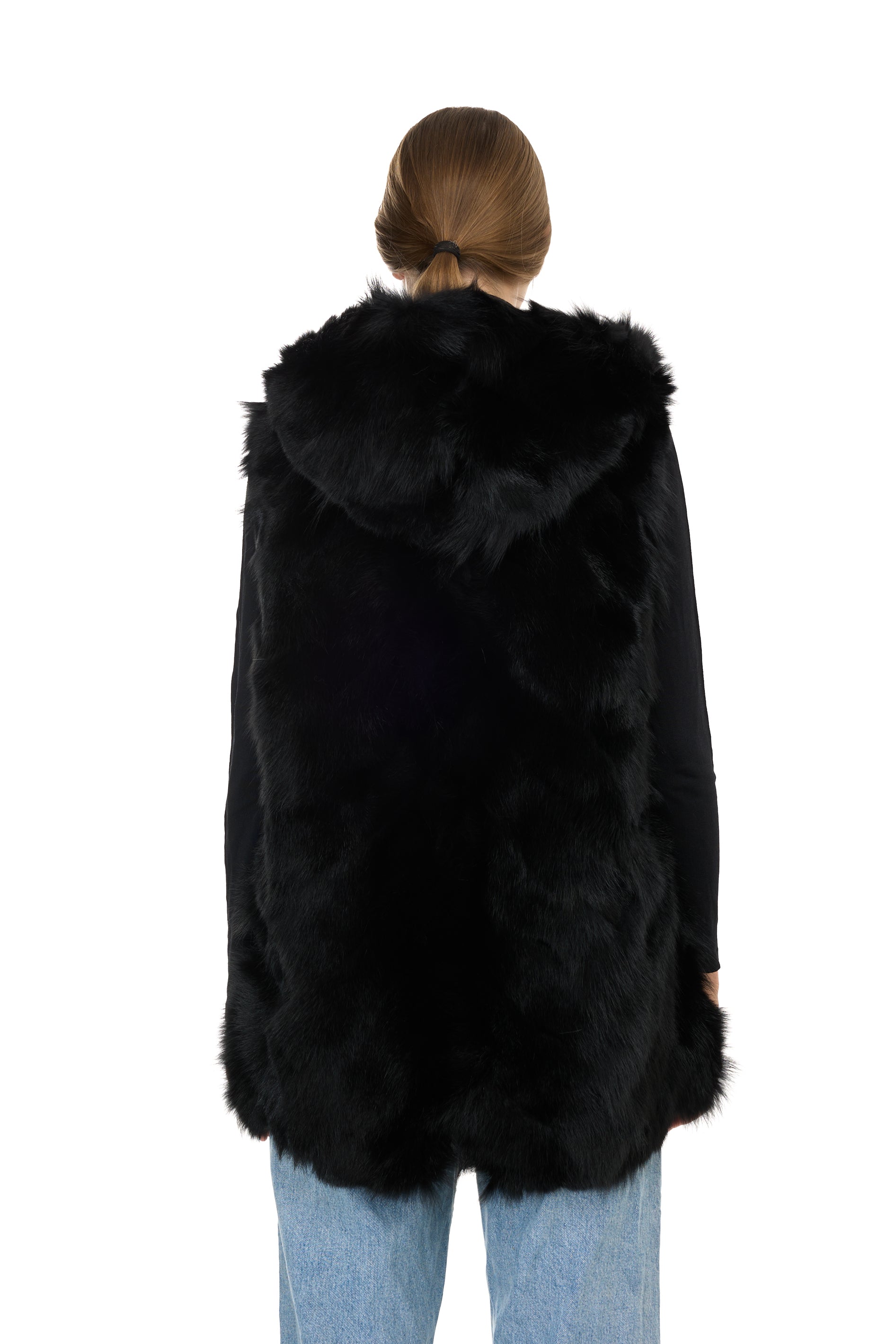Park Long Urban Black in waterproof cotton mixed with coyote vest