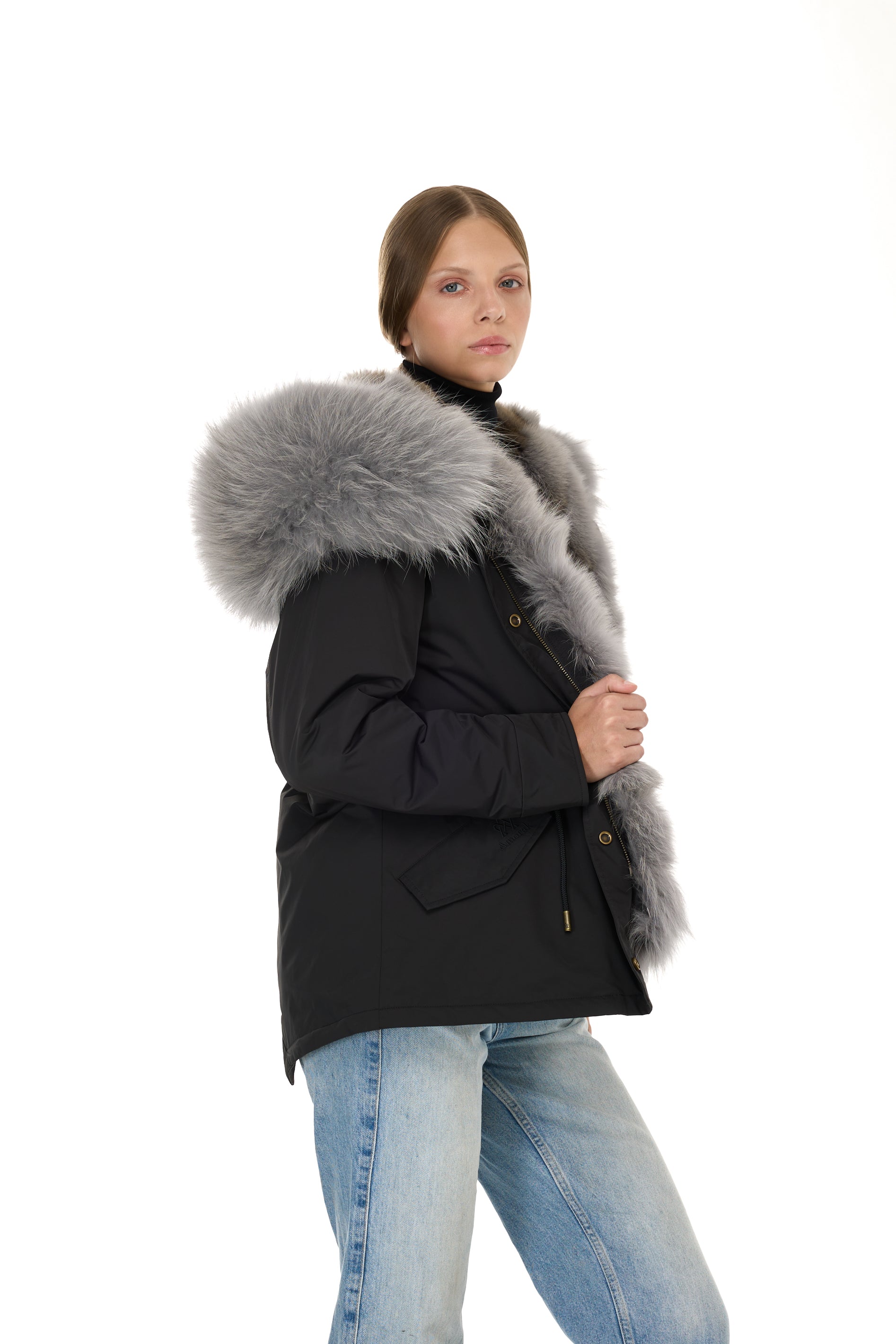 Park Short Urban Gray in waterproof cotton mixed with coyote vest