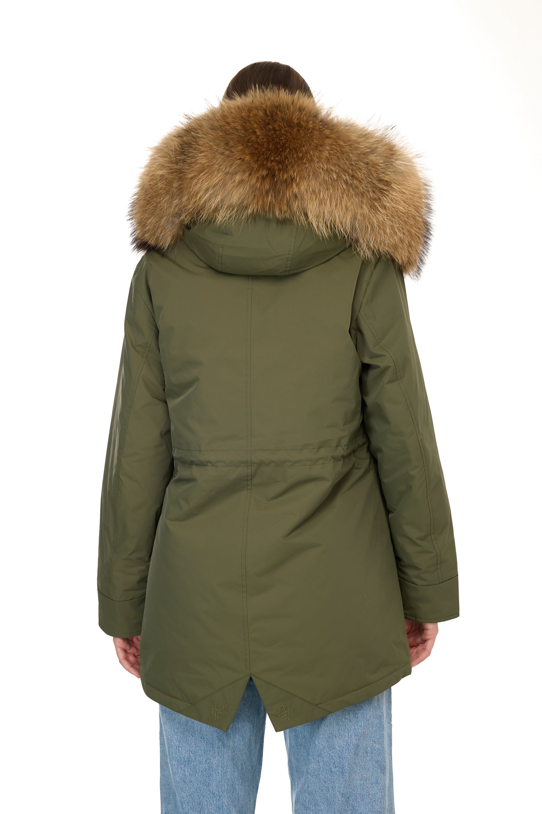Park Long Urban Raccoon in waterproof cotton mixed with vest in saying