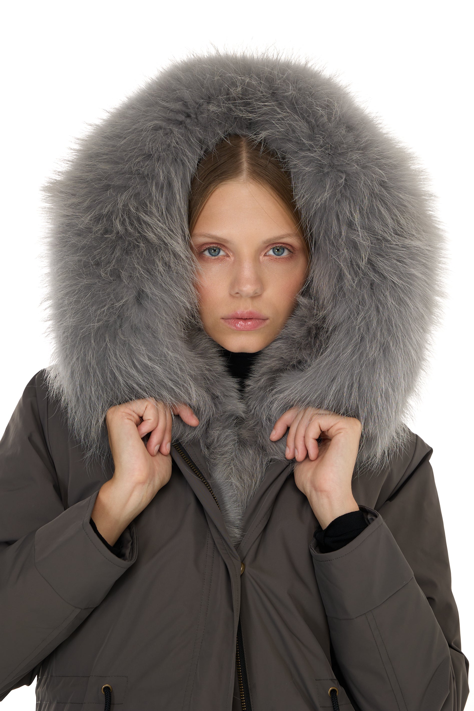 Park Long Urban Gray in waterproof cotton mixed with coyote vest