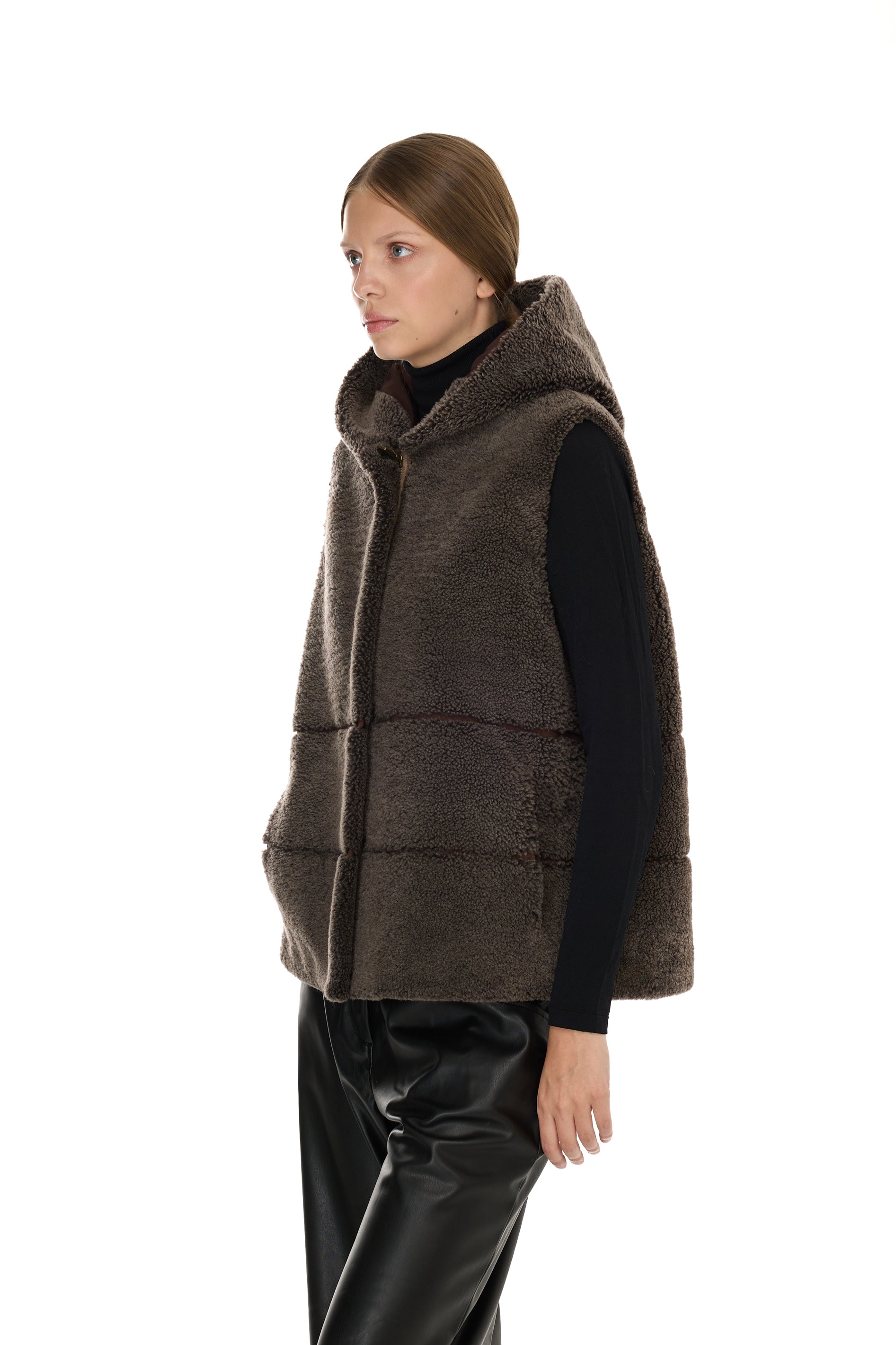 LAMBOWN -Merino Vest à capuche - Amorak Italie