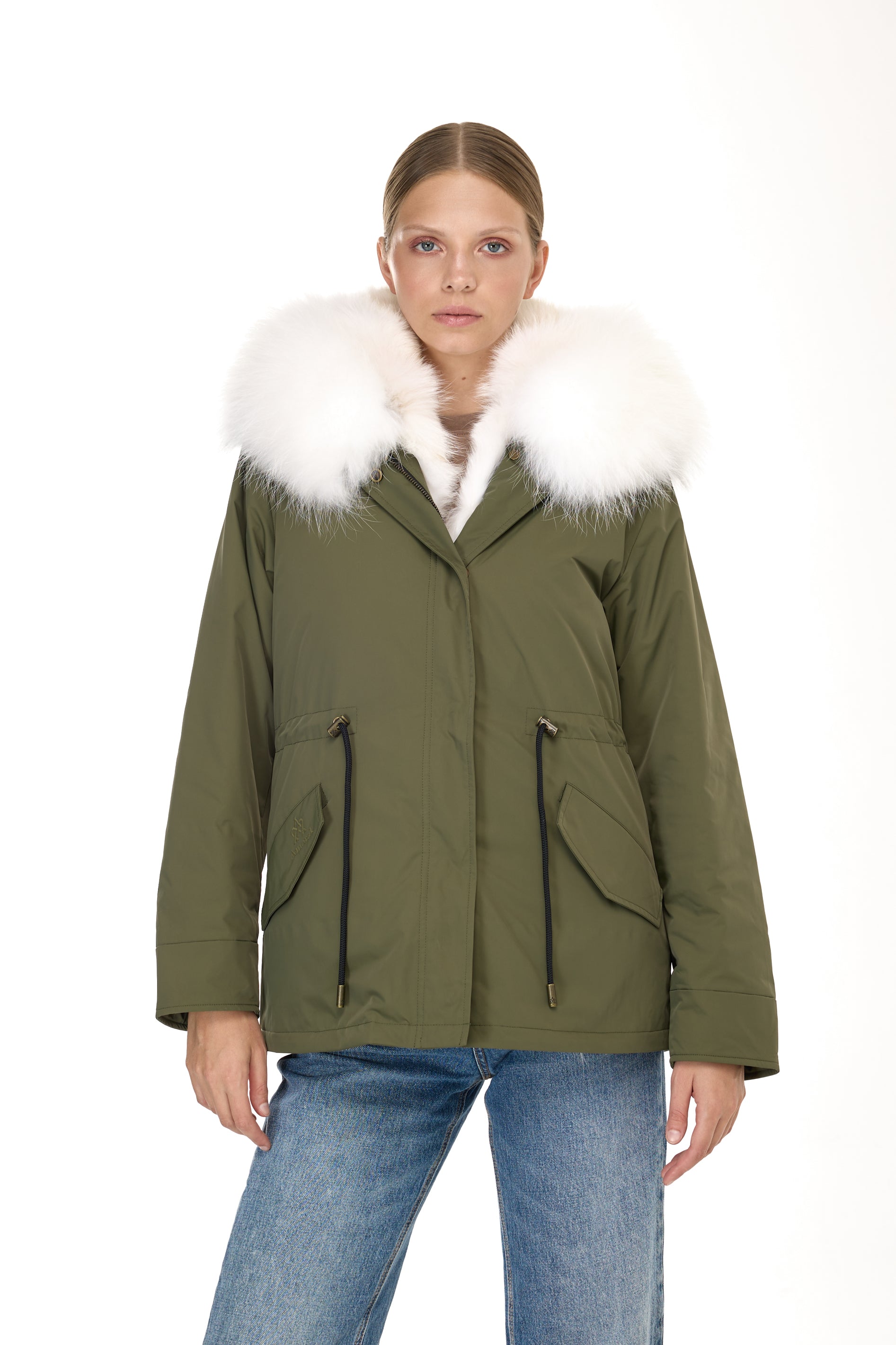 Park Short Urban White in waterproof cotton mixed with coyote vest