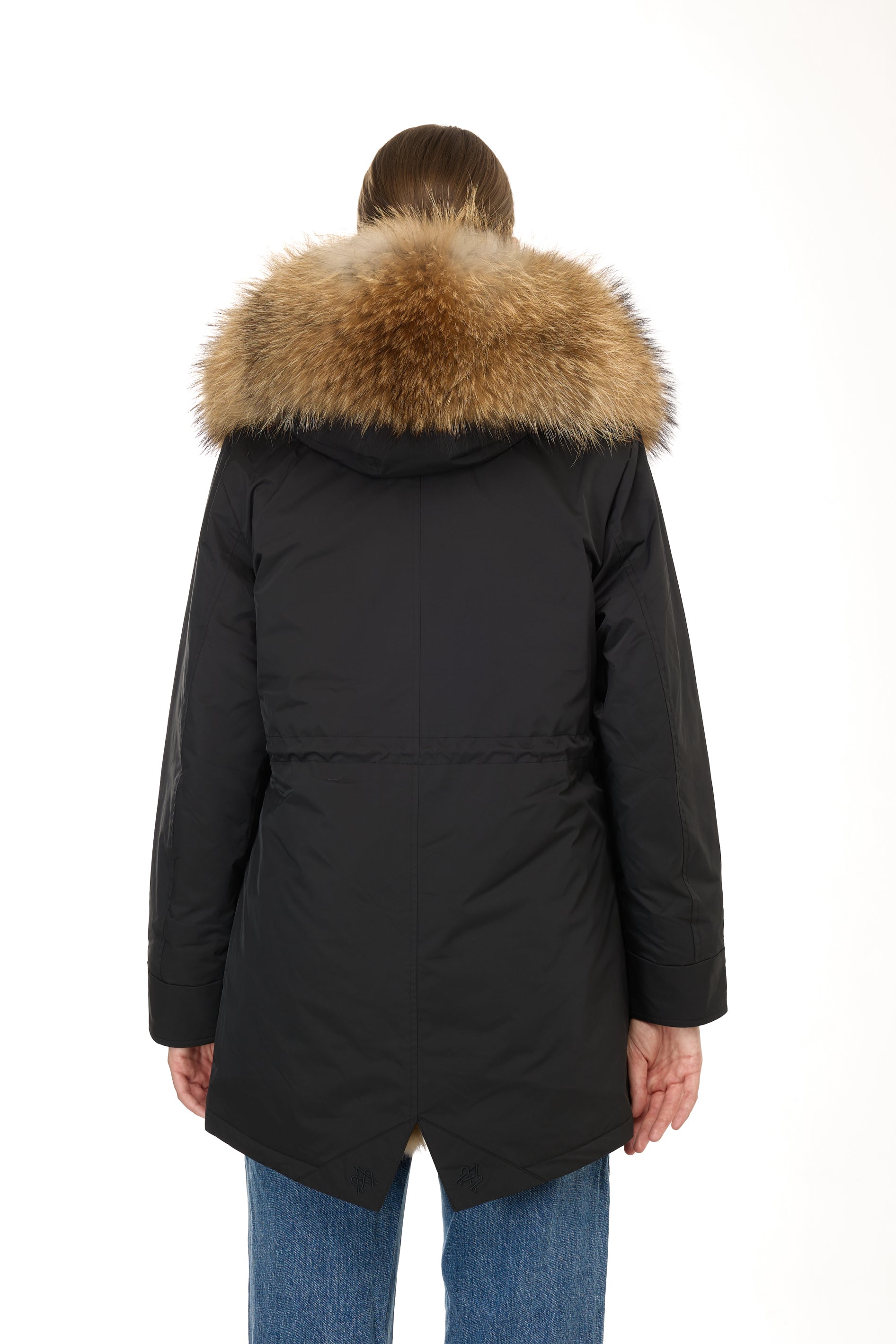 Park Long Urban Raccoon in waterproof cotton mixed with vest in saying