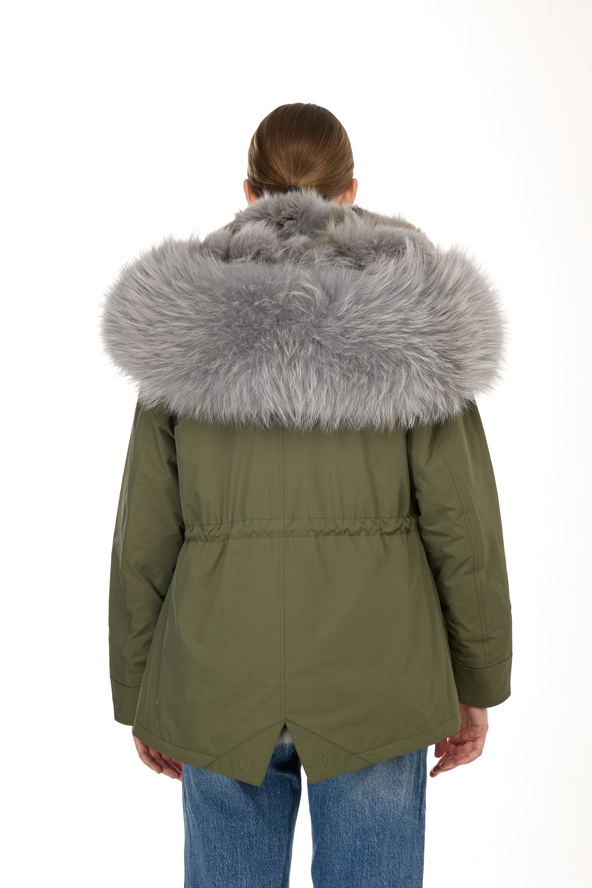 Park Short Urban Gray in waterproof cotton mixed with coyote vest