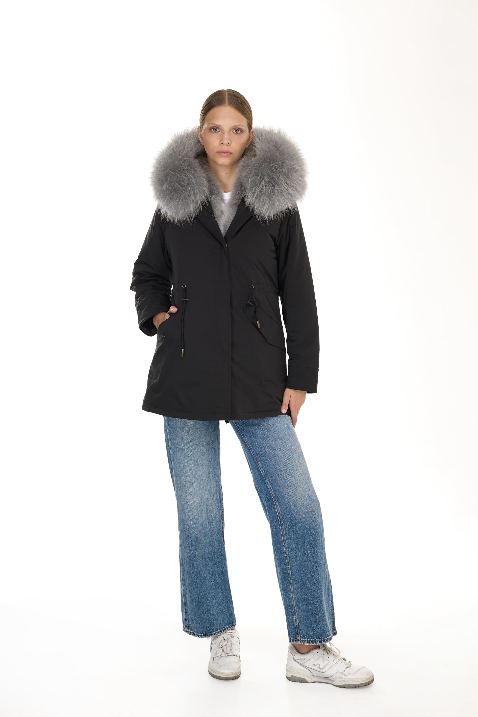 Park Long Urban Gray in waterproof cotton mixed with coyote vest