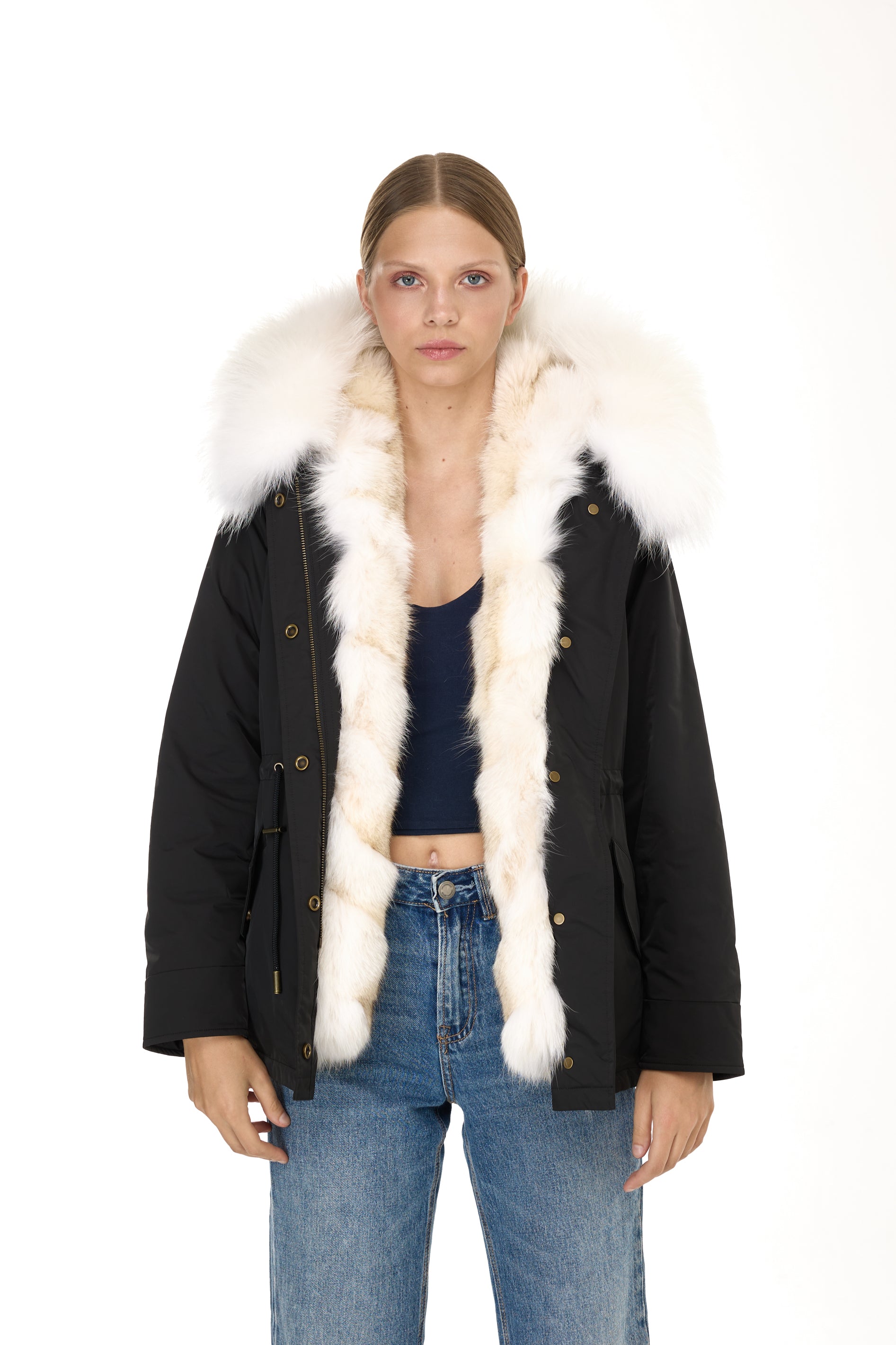 Park Short Urban White in waterproof cotton mixed with coyote vest