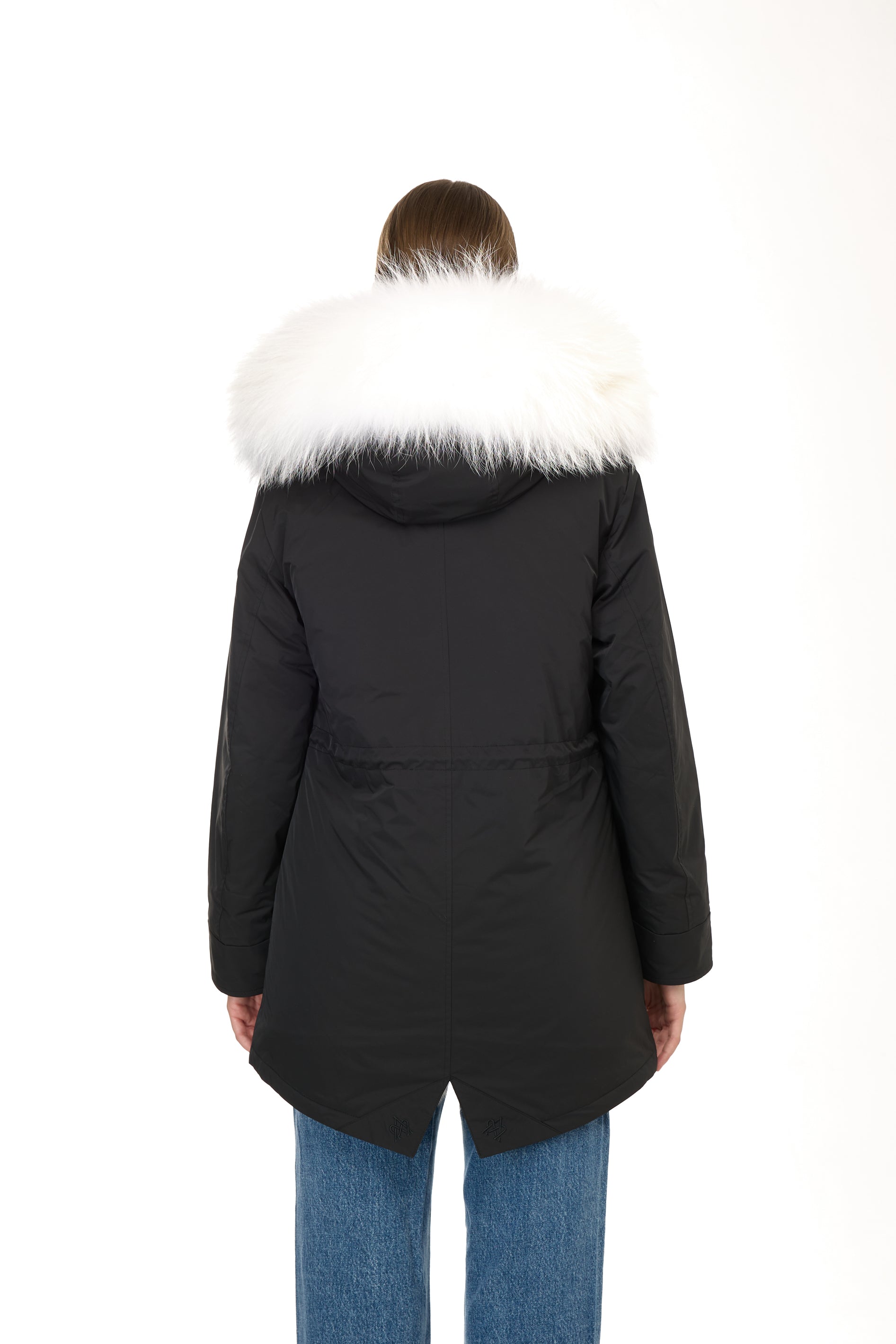 Park Long Urban White in Waterproof Cotton Mixed With Coyote vest