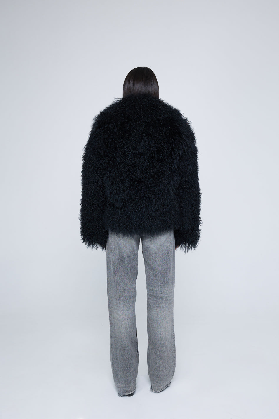 Mongolia shearling Coat Black