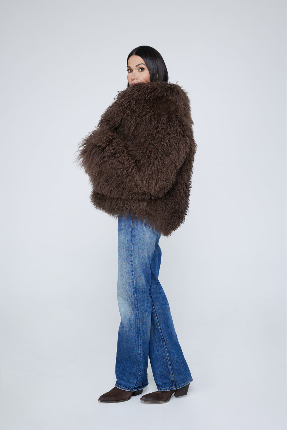 Mongolia shearling Coat Coffe