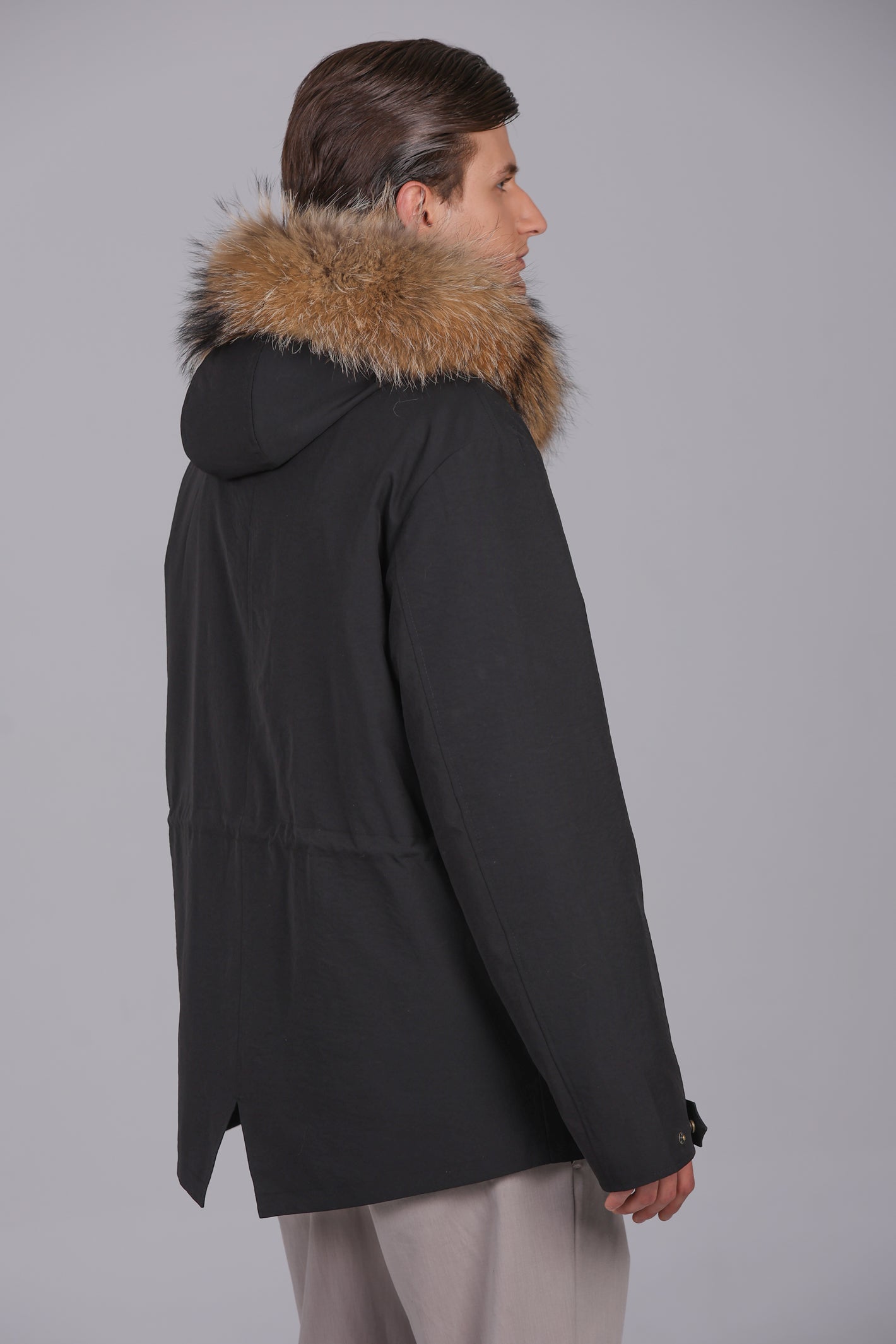 Parka corta impermeable de mezcla de algodón Raccon and Rex Rabbit