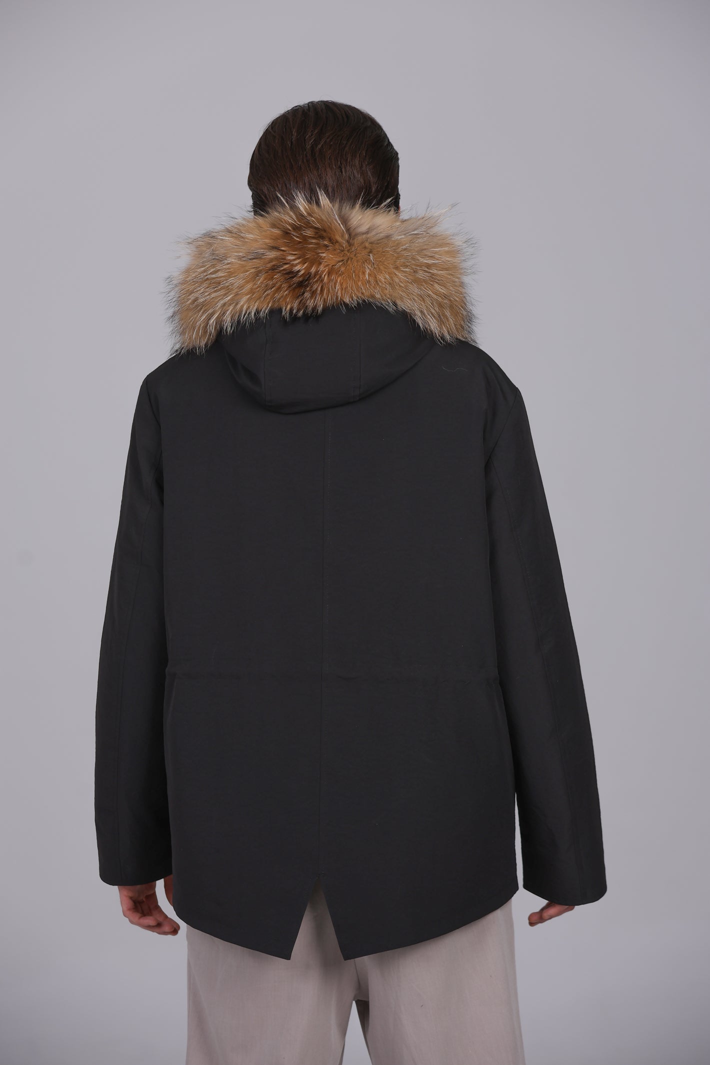 Parka corta impermeable de mezcla de algodón Raccon and Rex Rabbit