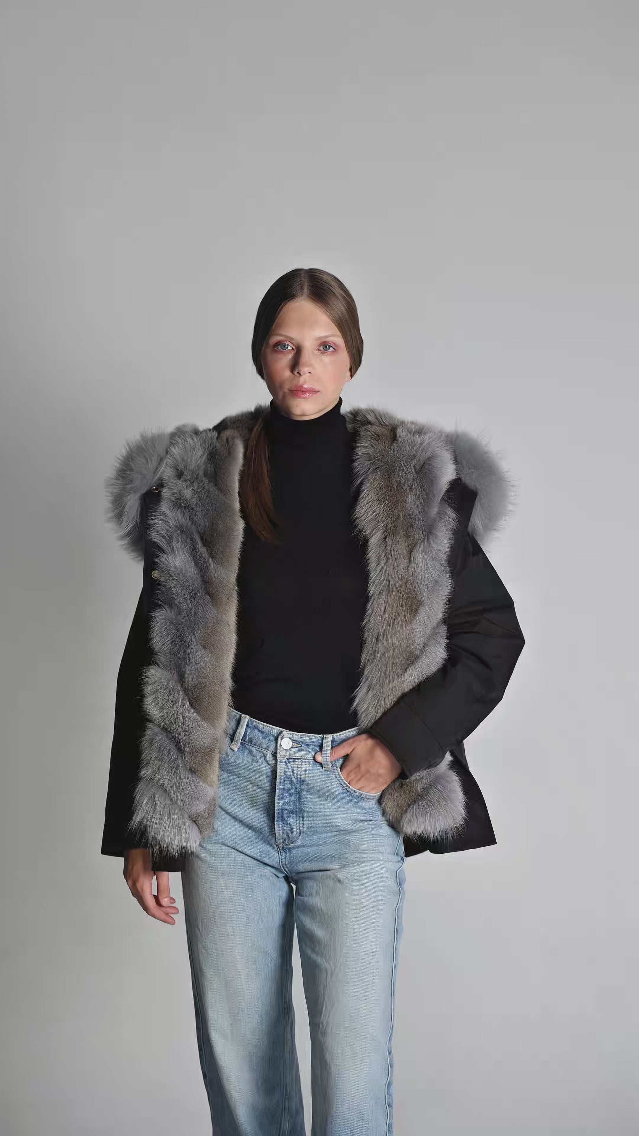 Park Short Urban Gray in waterproof cotton mixed with coyote vest